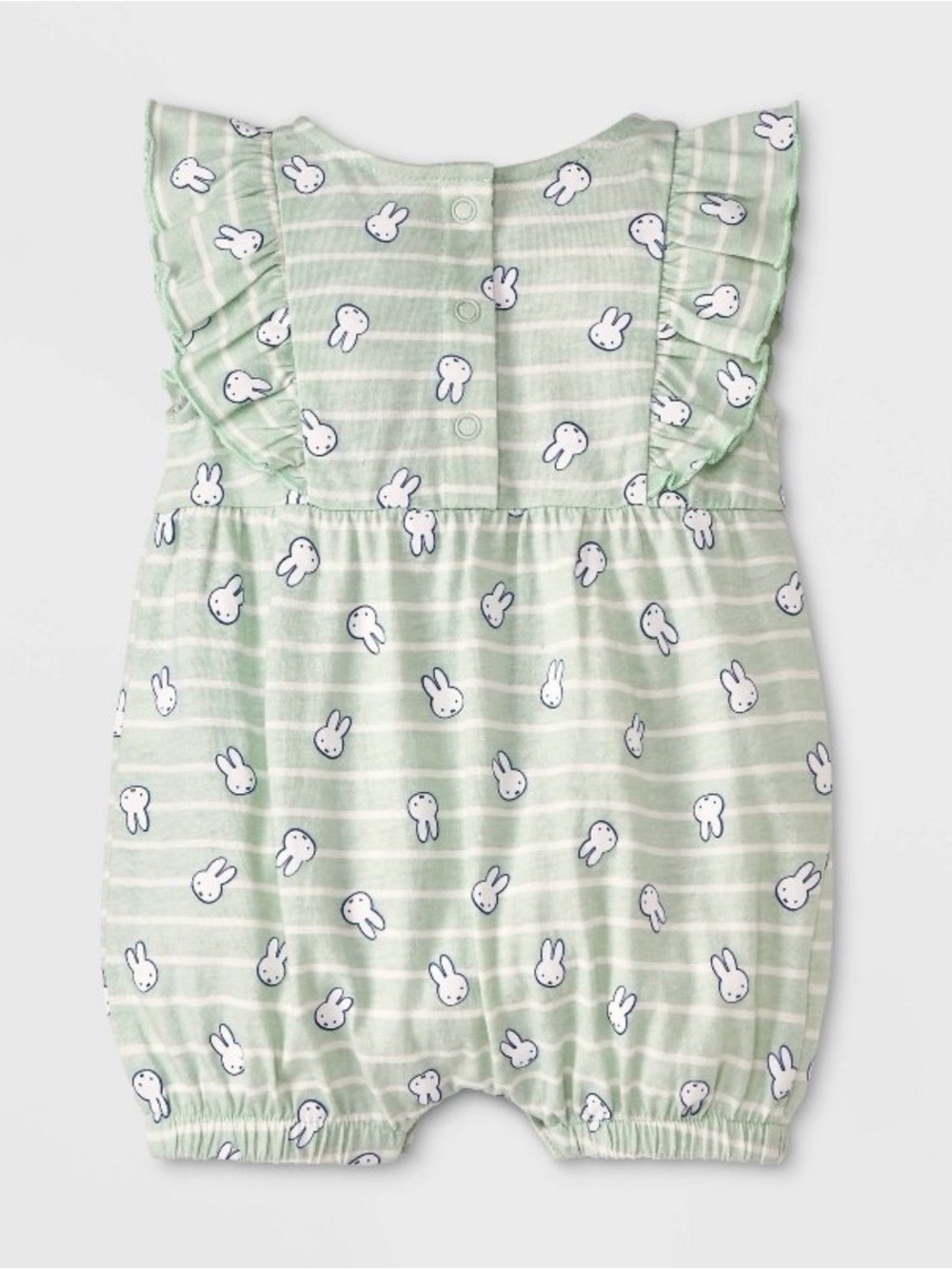 Baby Toddler Girl Miffy Mint Green Striped Romper - Picture 2 of 4